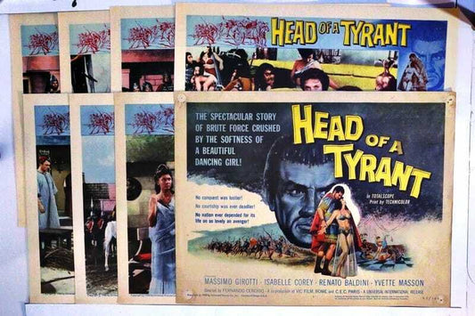 ORIGINAL LOBBY CARDS - HEAD OF A TYRANT - 1960 - set of 8