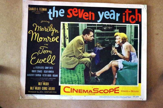 ORIGINAL LOBBY CARD - THE SEVEN YEAR ITCH - 1955 - key card #2 -  Marilyn Monroe, Tom Ewell, Sonny Tufts
