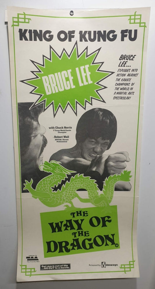 RE-ISSUE -  DAY BILL MOVIE POSTER - THE WAY OF THE DRAGON - 1972