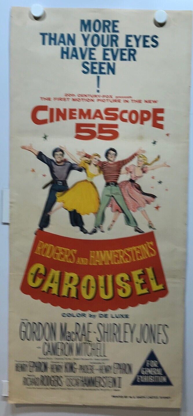 ORIGINAL DAYBILL MOVIE POSTER - CAROUSEL - 1956