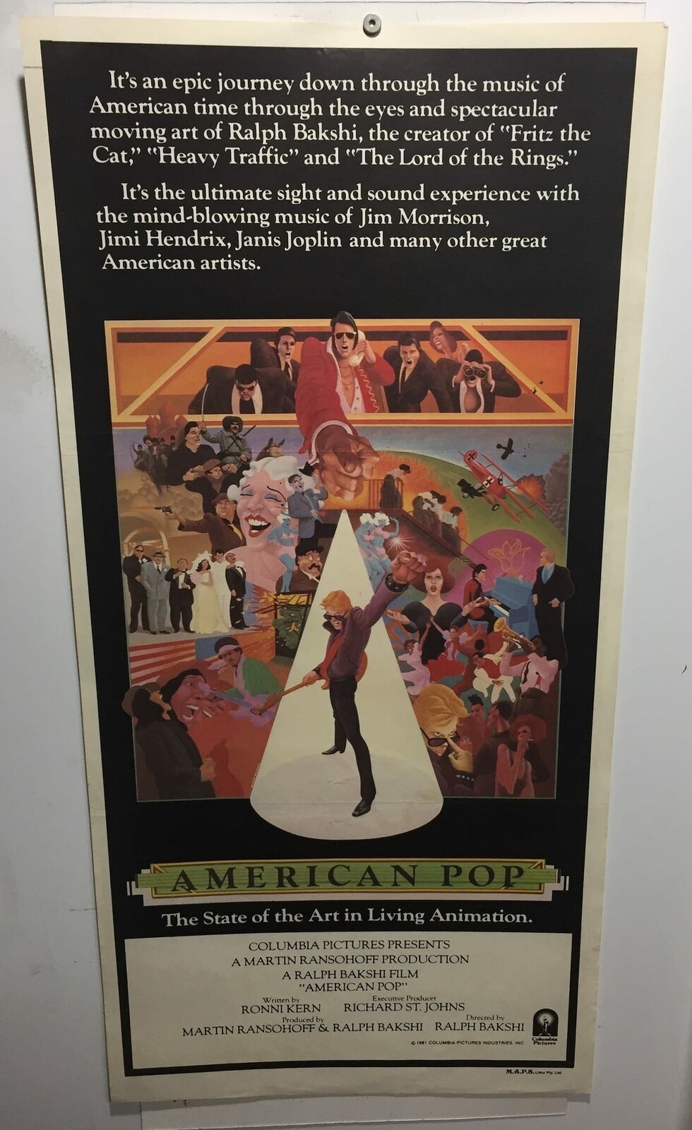 ORIGINAL DAYBILL MOVIE POSTER - AMERICAN POP