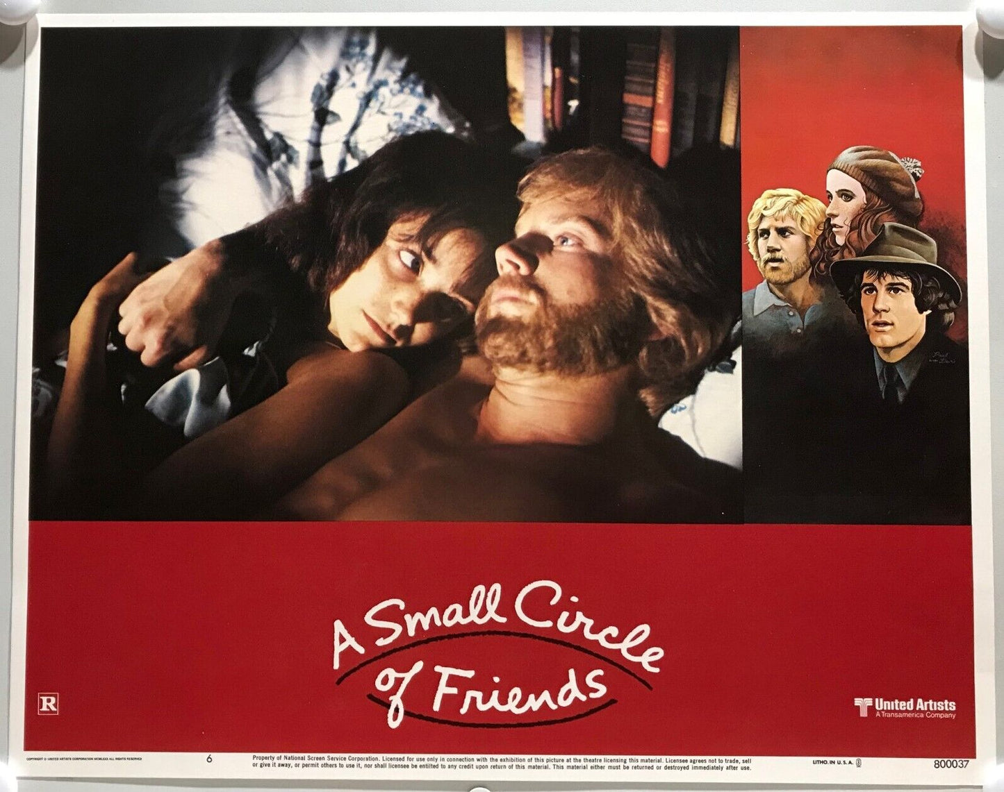 ORIGINAL LOBBY CARDS - A SMALL CIRCLE OF FRIENDS - 1980 - set of 8