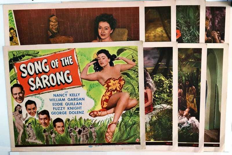 ORIGINAL LOBBY CARDS - SONG OF THE SARONG - 1945 - set of 8