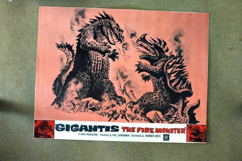 ORIGINAL LOBBY CARD - GIGANTIS THE FIRE MONSTER (Godzilla Raids Again) - 1955 - title card