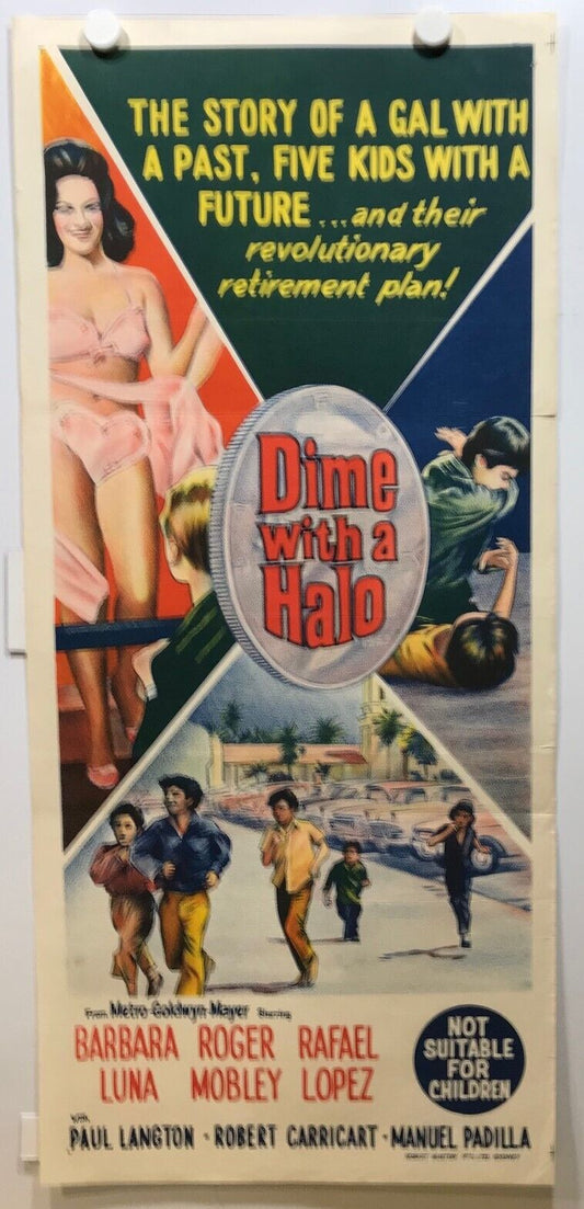 ORIGINAL DAYBILL MOVIE POSTER - DIME WITH A HALO