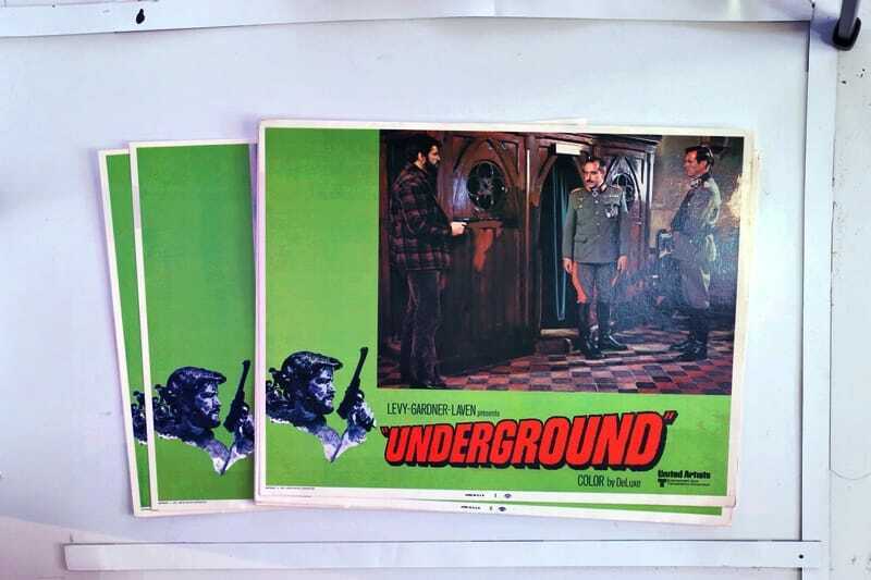 ORIGINAL LOBBY CARDS - UNDERGROUND - 1970 - set of 8