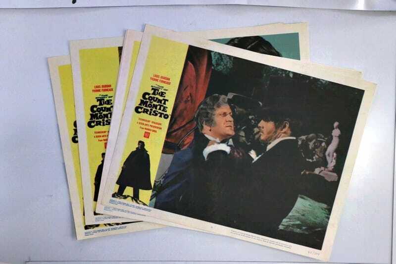 ORIGINAL LOBBY CARDS - THE COUNT OF MONTE CRISTO - 1962 - set of 8