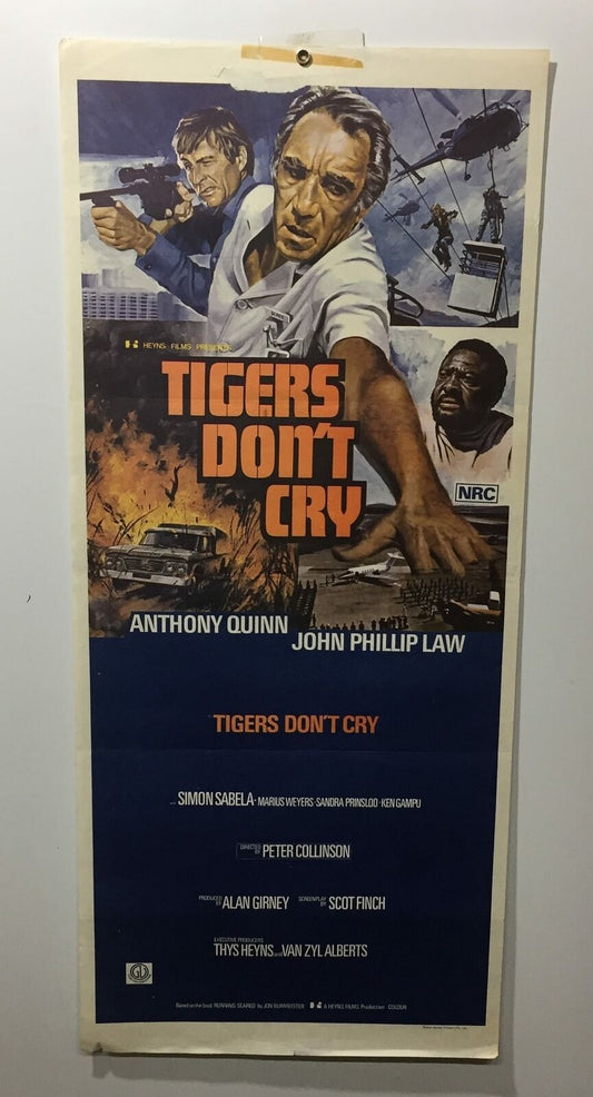 ORIGINAL DAYBILL MOVIE POSTER - TIGERS DON'T CRY - 1977