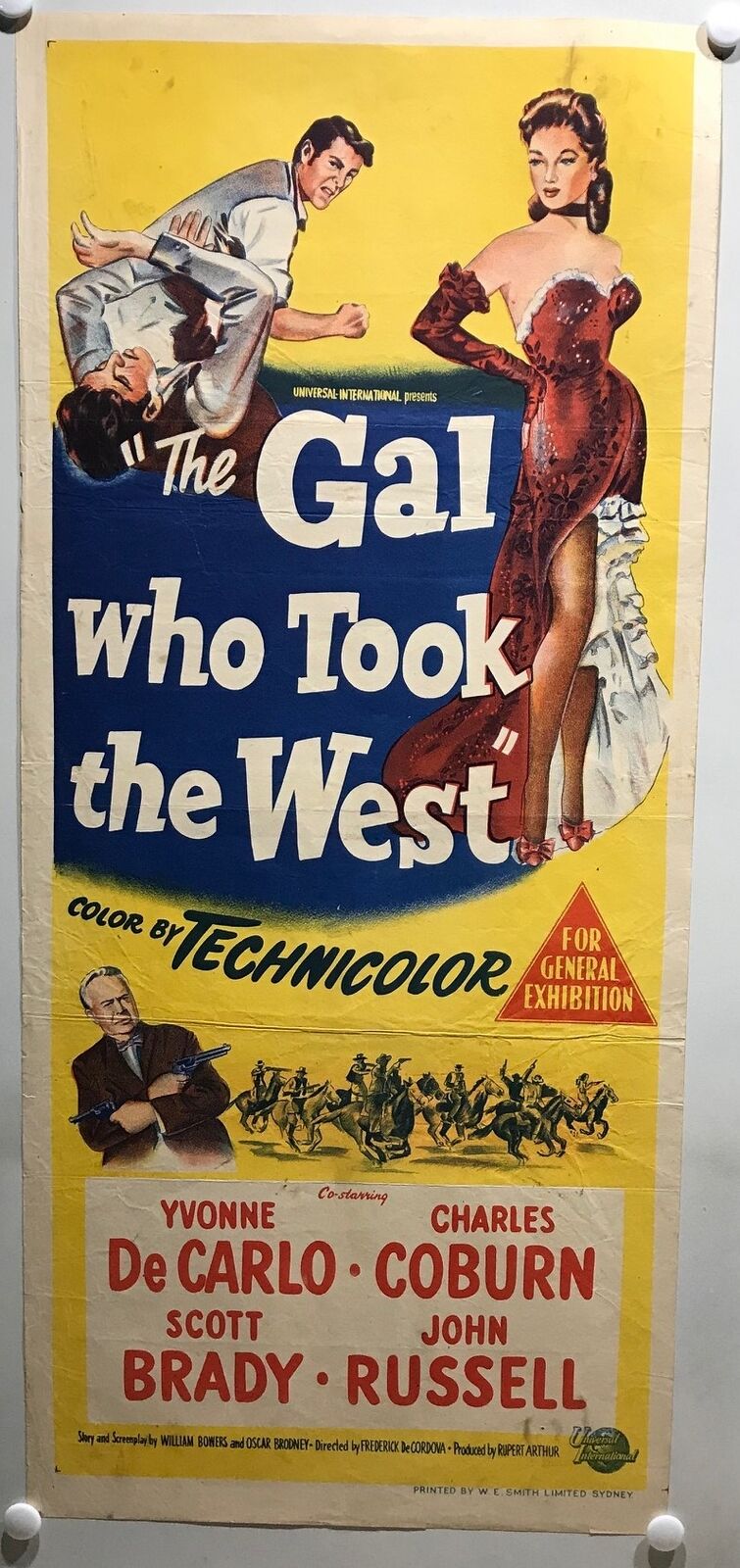 ORIGINAL DAYBILL MOVIE POSTER - THE GAL WHO TOOK THE WEST - 1949