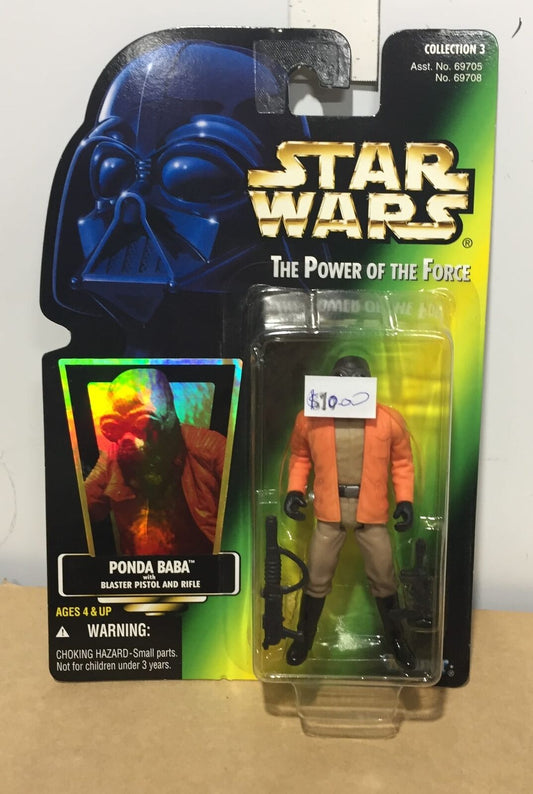 STAR WARS - KENNER - POTF - PONDA BABA - with Blaster Pistol and Rifle