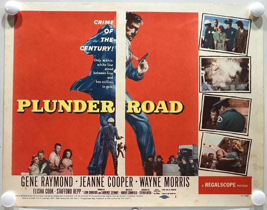 ORIGINAL LOBBY CARDS - PLUNDER ROAD - 1957 - set of 8