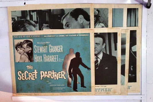 ORIGINAL LOBBY CARDS - THE SECRET PARTNER - 1961 - set of 8