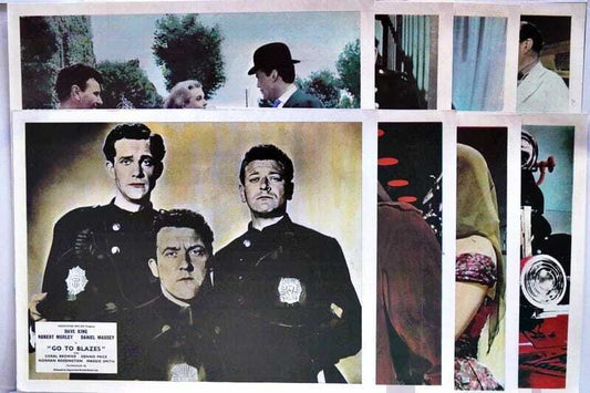 ORIGINAL LOBBY CARDS - GO TO BLAZES - 1962 - set of 8