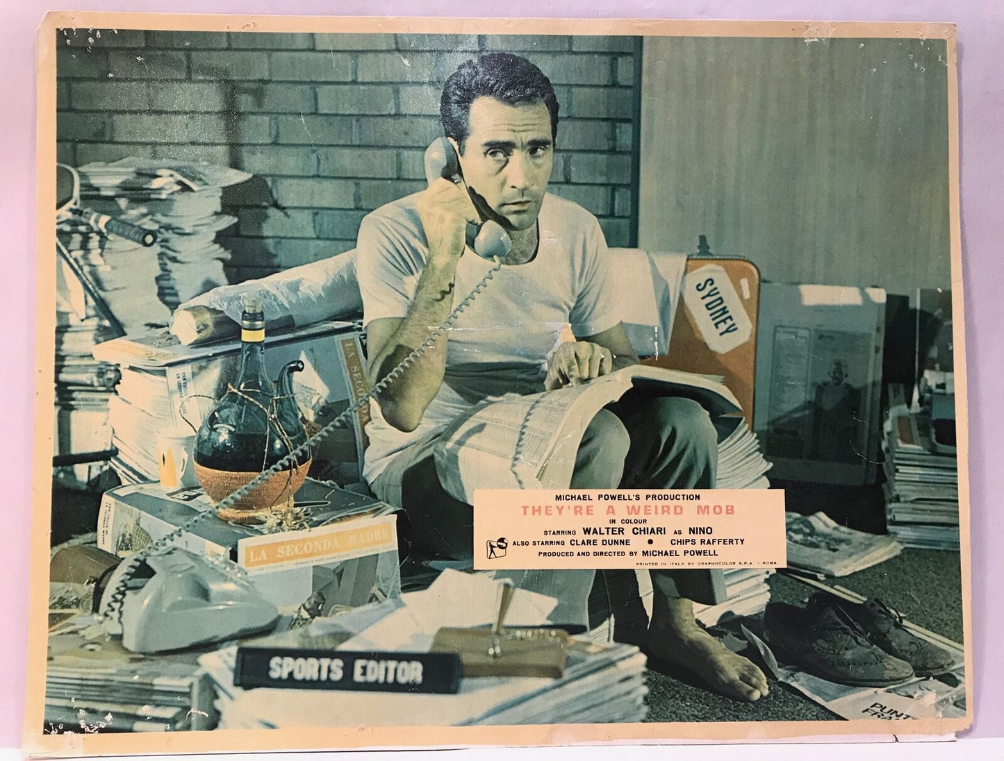 ORIGINAL LOBBY CARD - THEY'RE A WEIRD MOB (j) - 1966 - title card