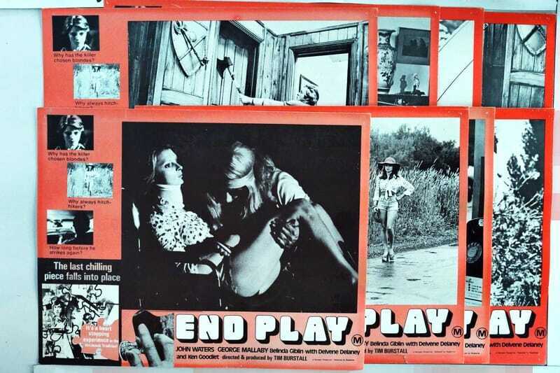 ORIGINAL LOBBY CARDS - END PLAY - 1976 - Australia - set of 8