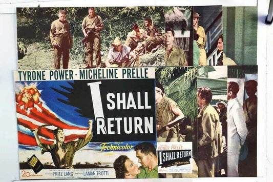 ORIGINAL LOBBY CARDS - I SHALL RETURN - 1950 - "American Guerrilla In the Phillipines”