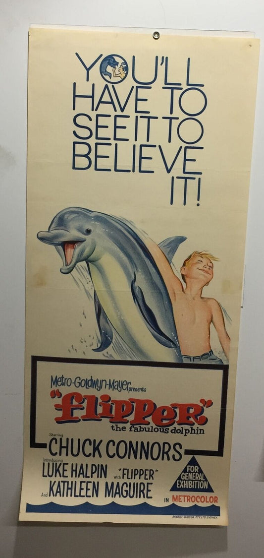 ORIGINAL DAYBILL MOVIE POSTER - FLIPPER - AUSTRALIAN