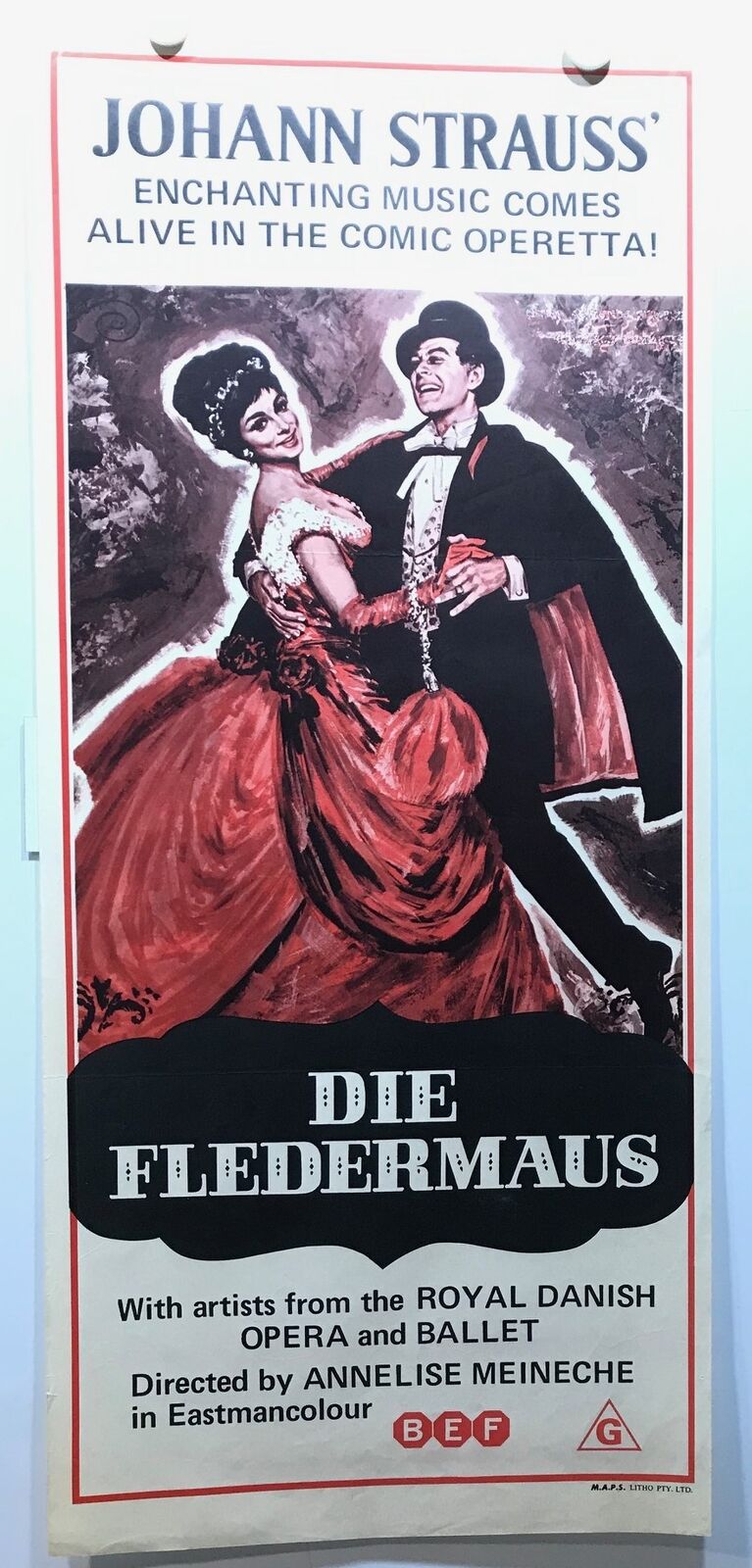 ORIGINAL DAYBILL MOVIE POSTER - DIE FLEDERMAUS