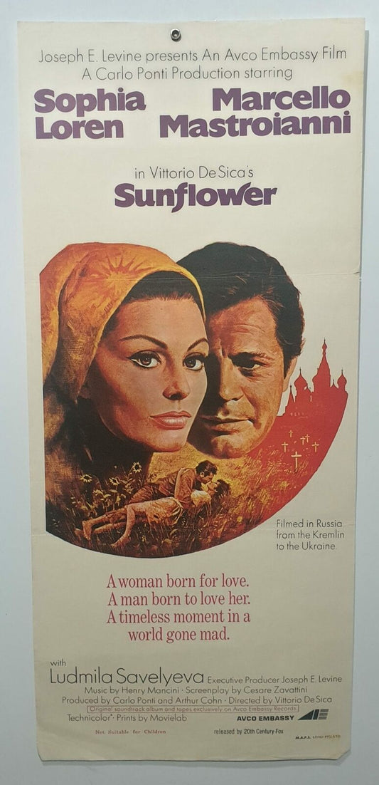 ORIGINAL DAYBILL MOVIE POSTER  – SUNFLOWER