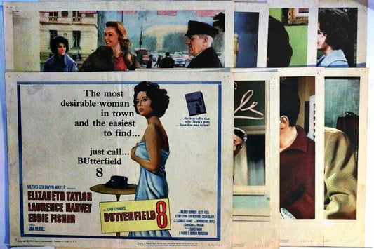 ORIGINAL LOBBY CARDS - BUTTERFIELD 8 - 1960 - set of 8