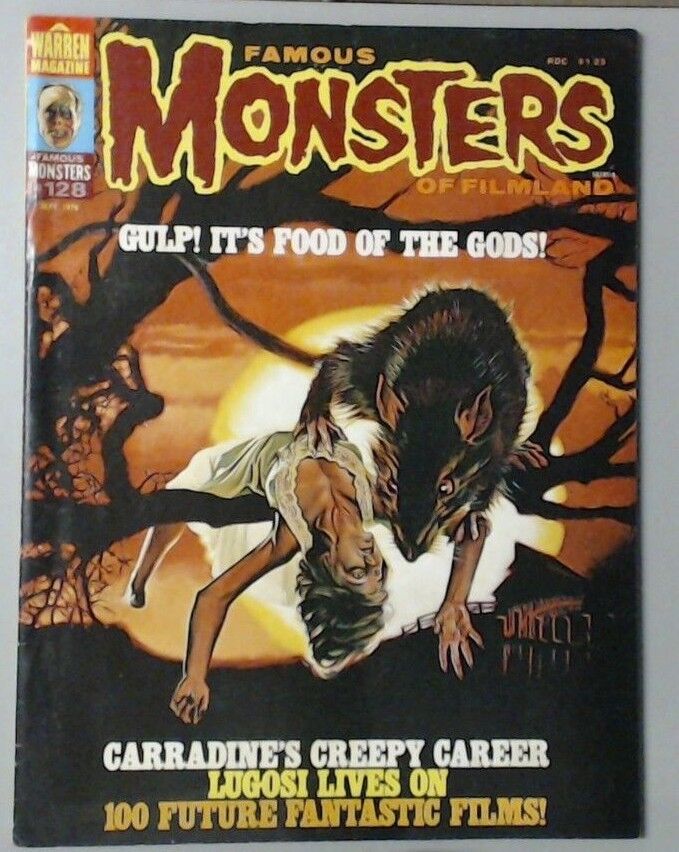 SCARY HORROR FAMOUS MONSTERS OF FILMLAND NO.128 WARREN MAGAZINE