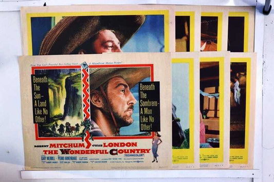 ORIGINAL LOBBY CARDS - THE WONDERFUL COUNTRY - 1959 - set of 8