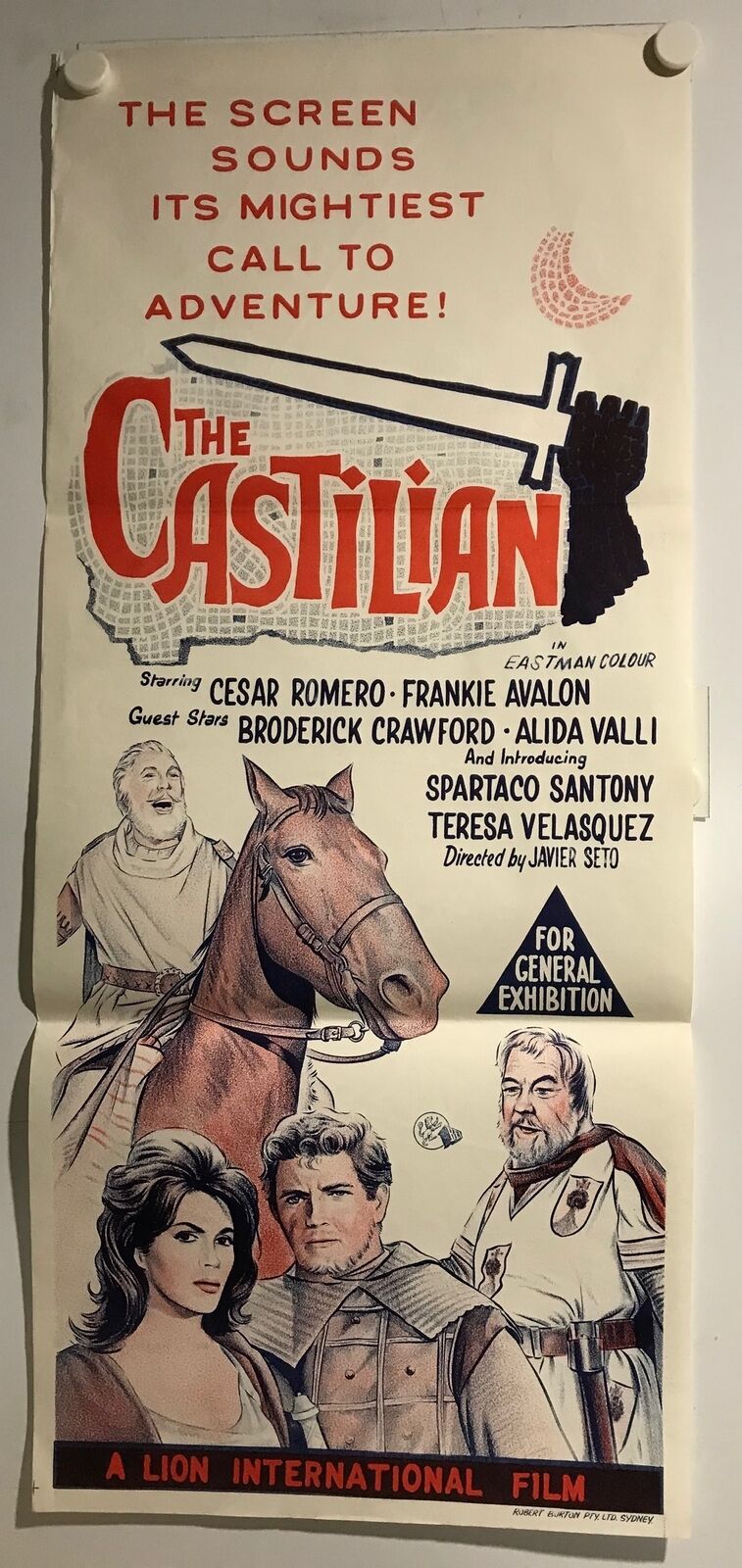 ORIGINAL DAYBILL MOVIE POSTER - THE CASTILIAN