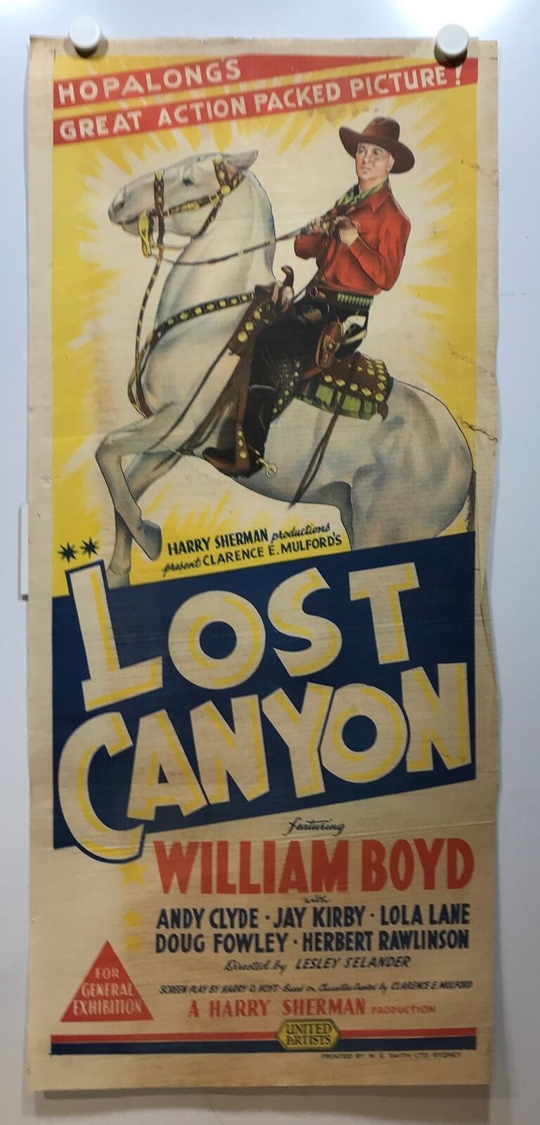 ORIGINAL DAYBILL MOVIE POSTER - LOST CANYON