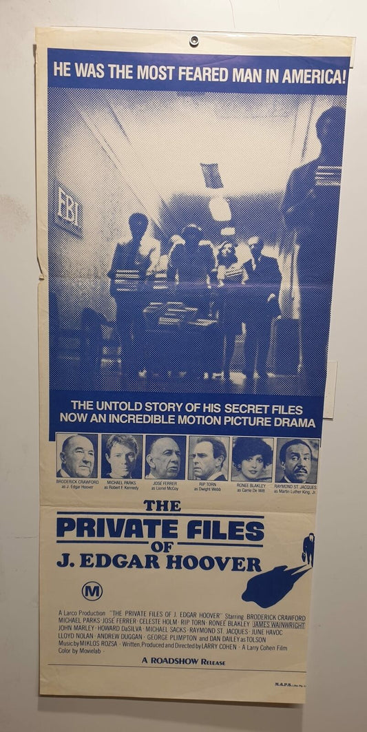 ORIGINAL DAYBILL MOVIE POSTER - THE PRIVATE FILES OF J. EDGAR HOOVER - 1977