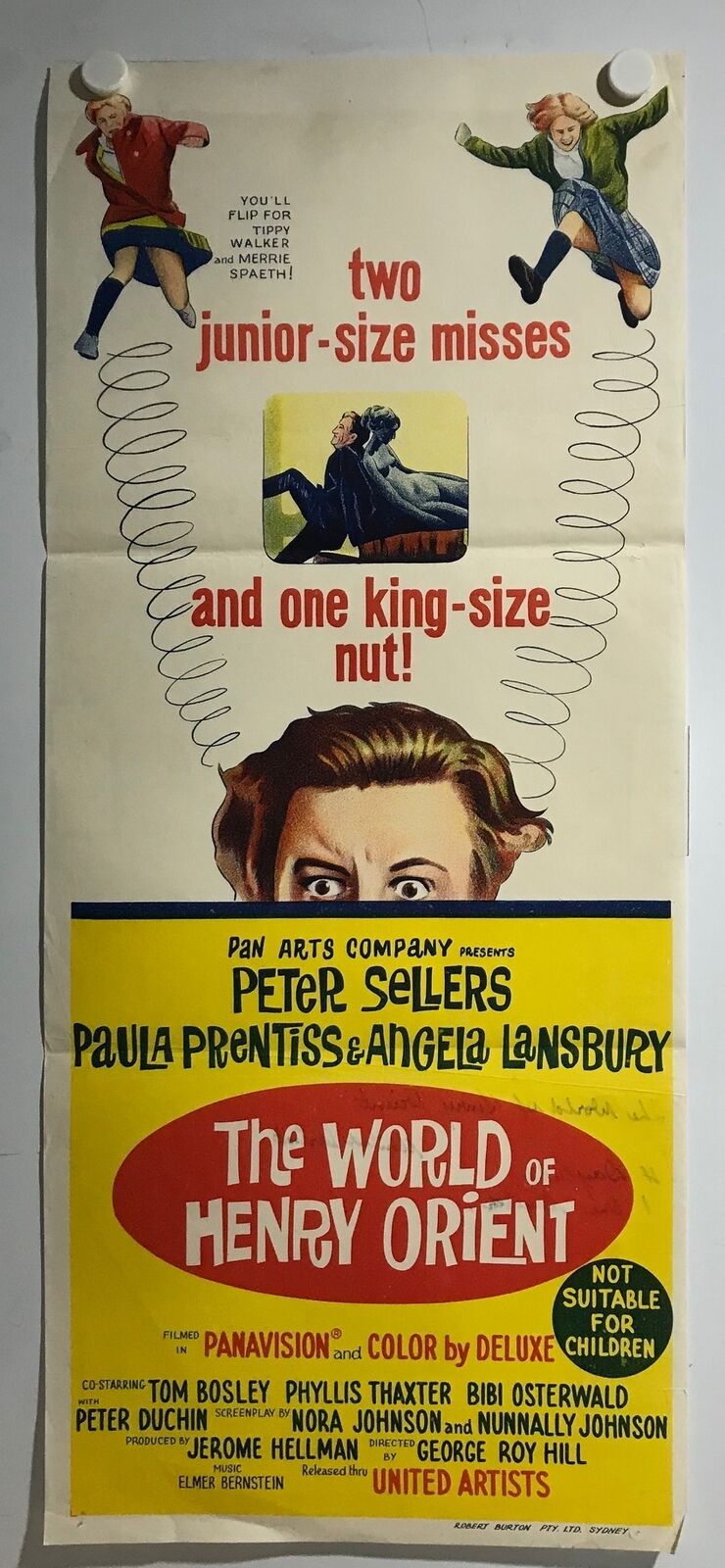 ORIGINAL DAYBILL MOVIE POSTER - THE WORLD OF HENRY ORIENT - 1964