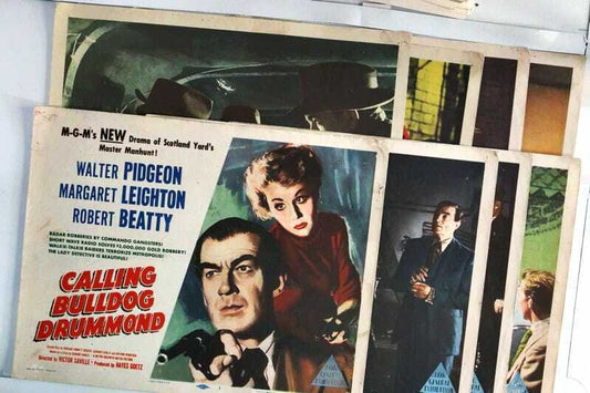 ORIGINAL LOBBY CARDS - CALLING BULLDOG DRUMMOND - 1951 -  set of 8