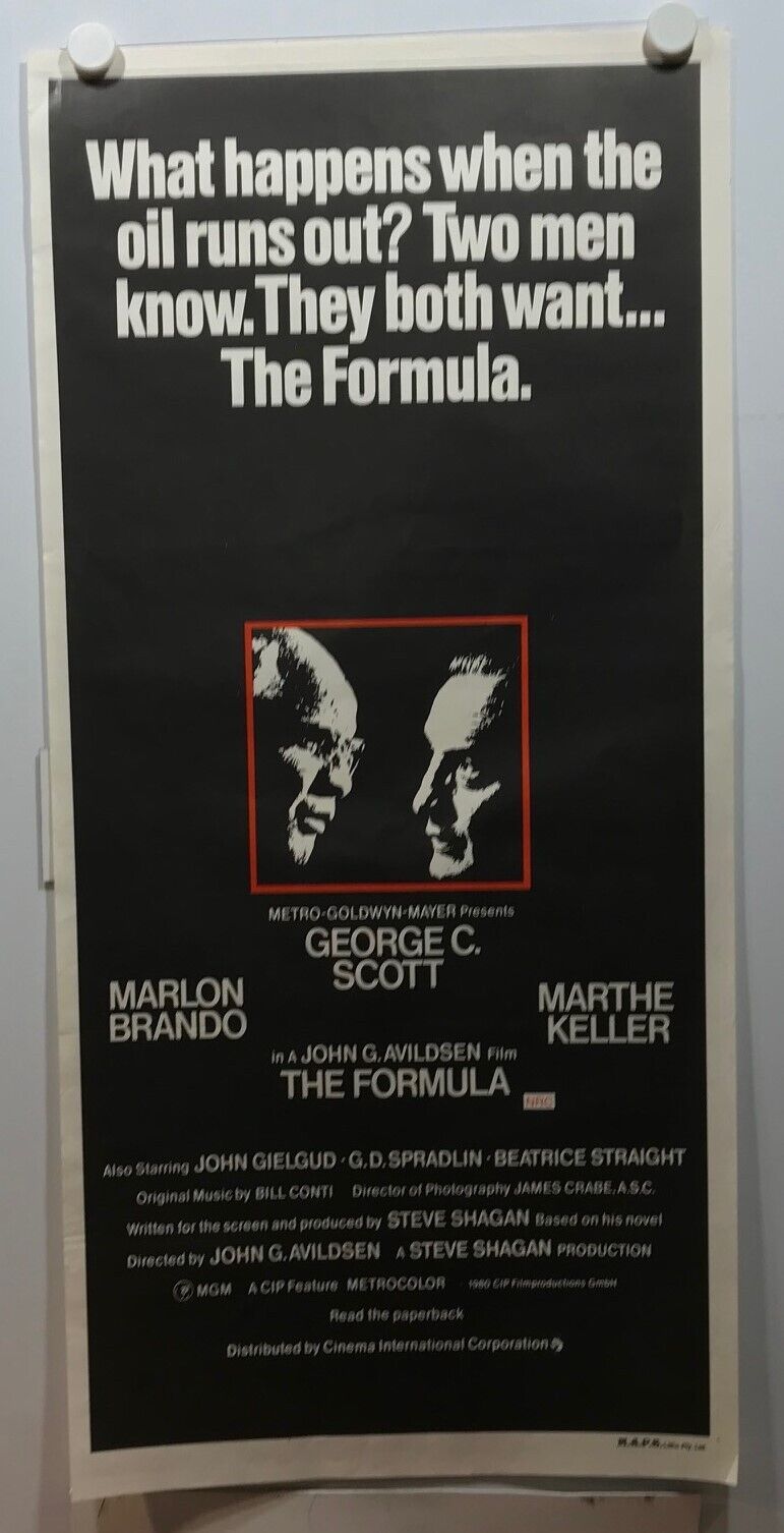 ORIGINAL DAYBILL MOVIE POSTER - THE FORMULA - 1980