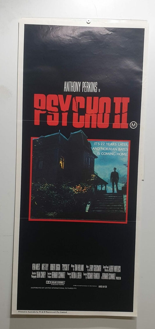 ORIGINAL DAYBILL MOVIE POSTER - PSYCHO II - HORROR