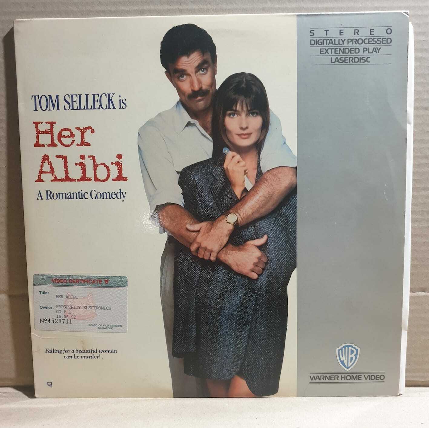 LASERDISC MOVIE - HER ALIBI - Tom Selleck