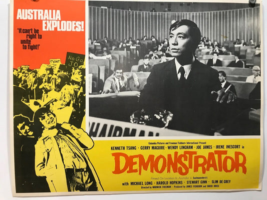 ORIGINAL LOBBY CARD - DEMONSTRATOR (d) - 1971 - title card - Australia