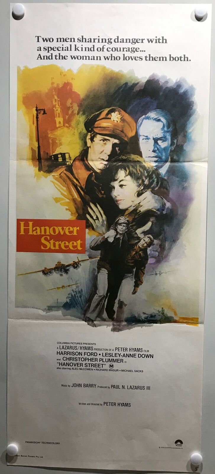 ORIGINAL DAYBILL MOVIE POSTER - HANOVER STREET (b)