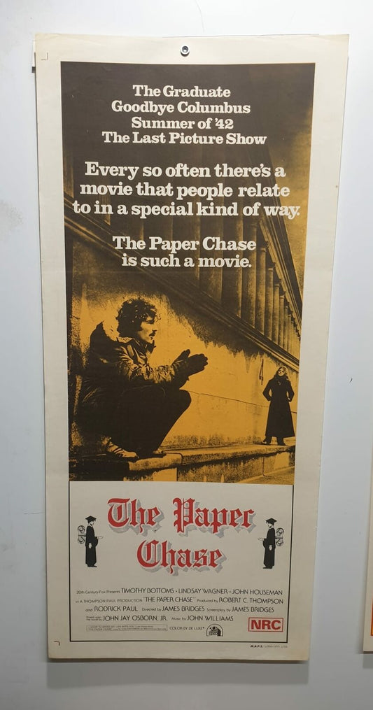 ORIGINAL DAYBILL MOVIE POSTER - THE PAPER CHASE - 1973