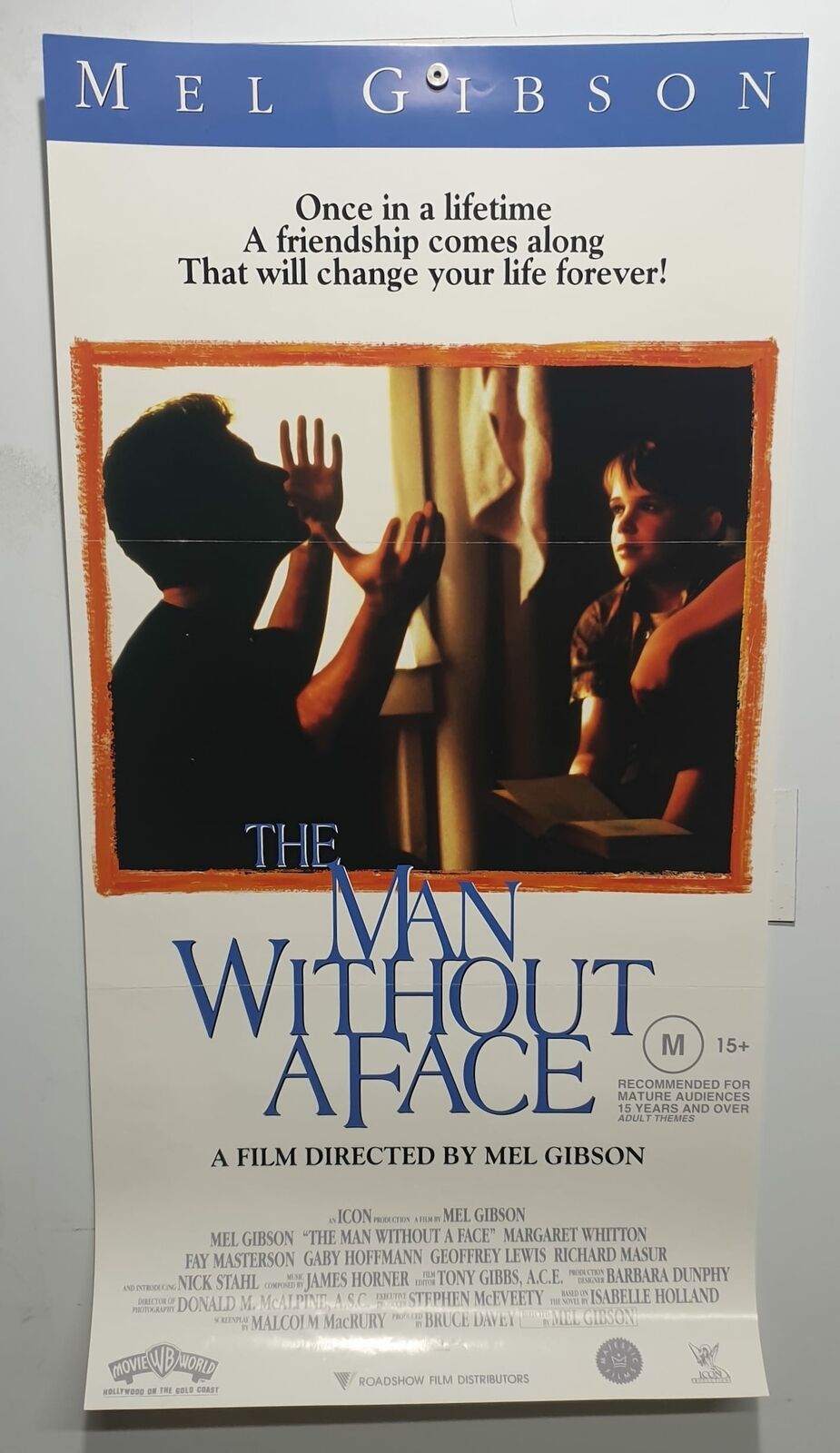 ORIGINAL DAYBILL MOVIE POSTER - THE MAN WITHOUT A FACE - 1993 - AUSTRALIAN