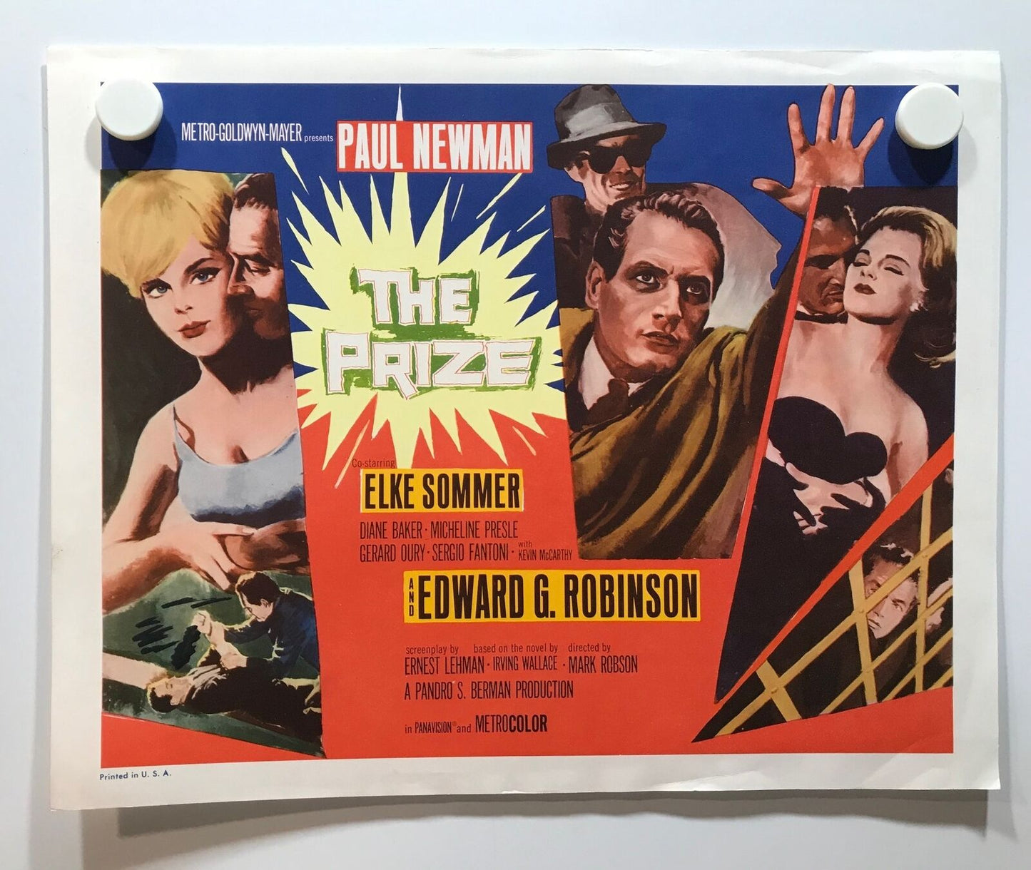 ORIGINAL LOBBY CARD - THE PRIZE - 1963 - title card