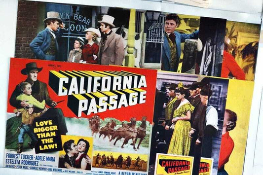 ORIGINAL LOBBY CARDS - CALIFORNIA PASSAGE - 1950 - set of 8