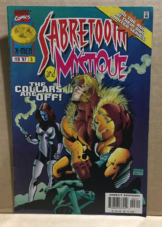 COMIC BOOK - MARVEL SABRETOOTH AND MYSTIQUE 3