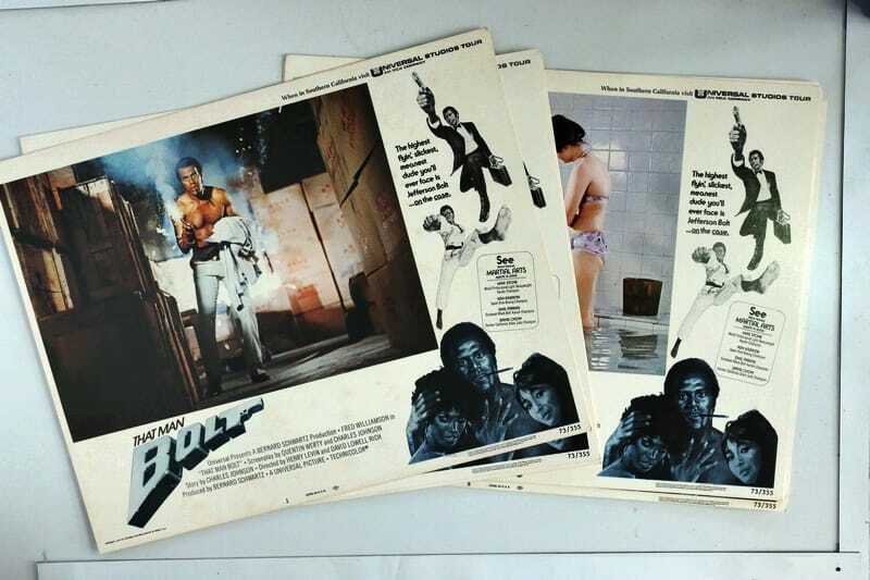 ORIGINAL LOBBY CARDS - THAT MAN BOLT -  1973 - set of 8