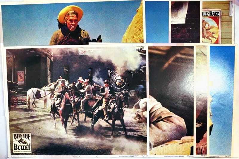 ORIGINAL LOBBY CARDS - BITE THE BULLET - 1975 - set of 8