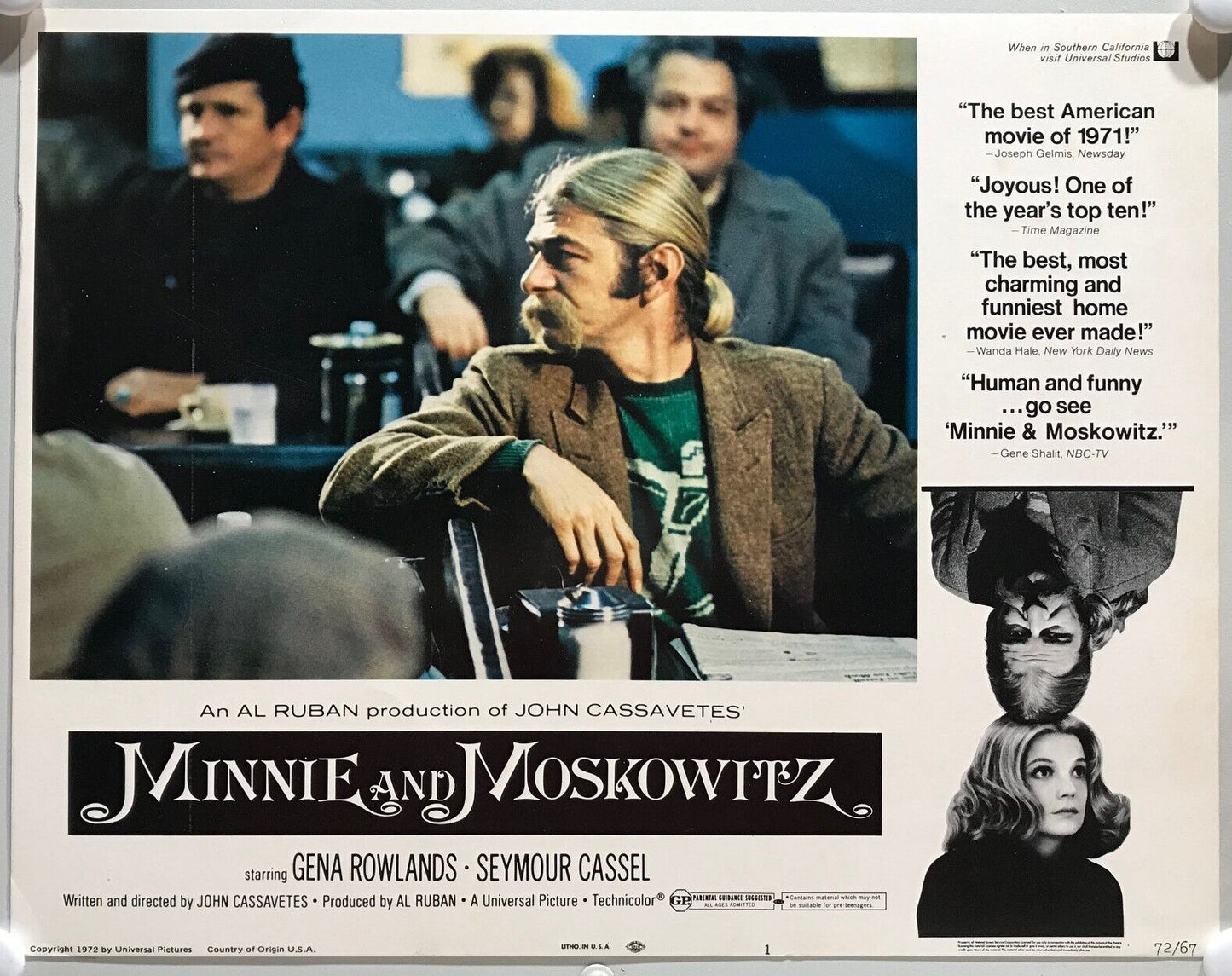 ORIGINAL LOBBY CARDS - MINNIE AND MOSKOWITZ - 1971 - set of 8