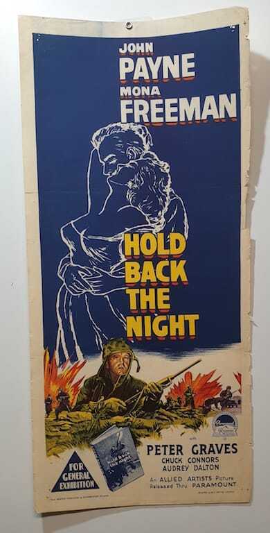 ORIGINAL DAYBILL MOVIE POSTER - HOLD BACK THE NIGHT