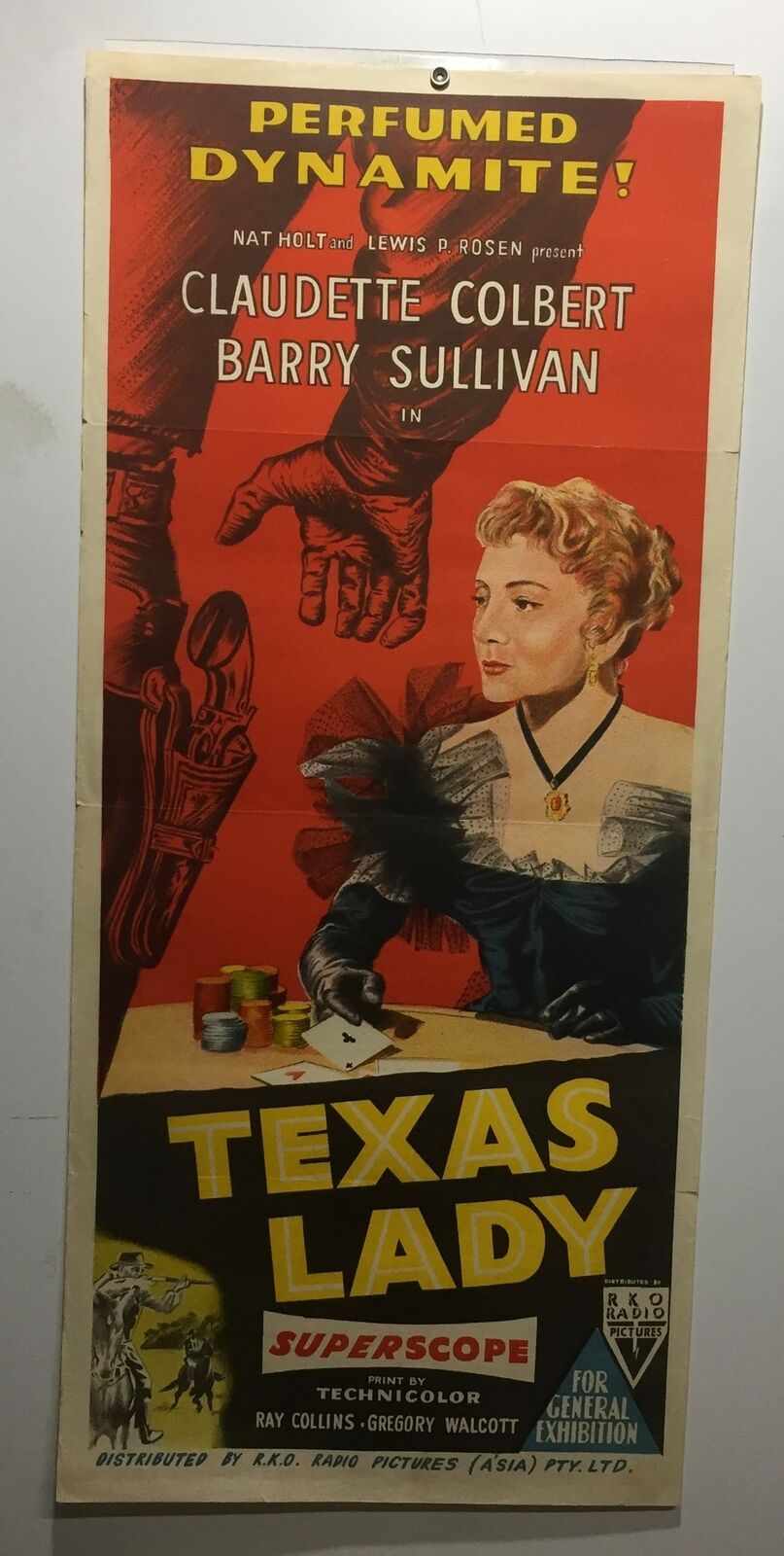 ORIGINAL DAYBILL MOVIE POSTER - TEXAS LADY - 1955