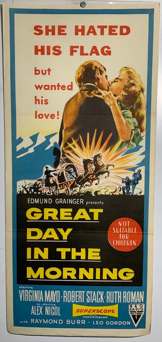 ORIGINAL DAYBILL MOVIE POSTER - GREAT DAY IN THE MORNING - 1956