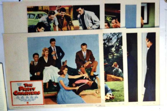 ORIGINAL LOBBY CARDS - THE PARTY CRASHERS - 1958 - set of 8