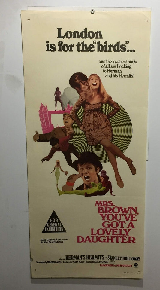 ORIGINAL DAYBILL MOVIE POSTER - MRS BROWN YOU'VE GOT A LOVELY DAUGHTER