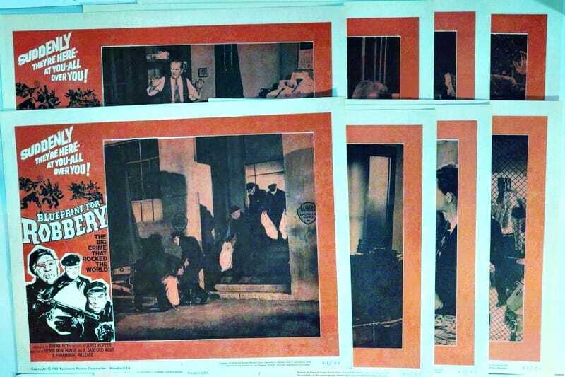 ORIGINAL LOBBY CARDS - BLUEPRINT FOR ROBBERY - 1961 - set of 8